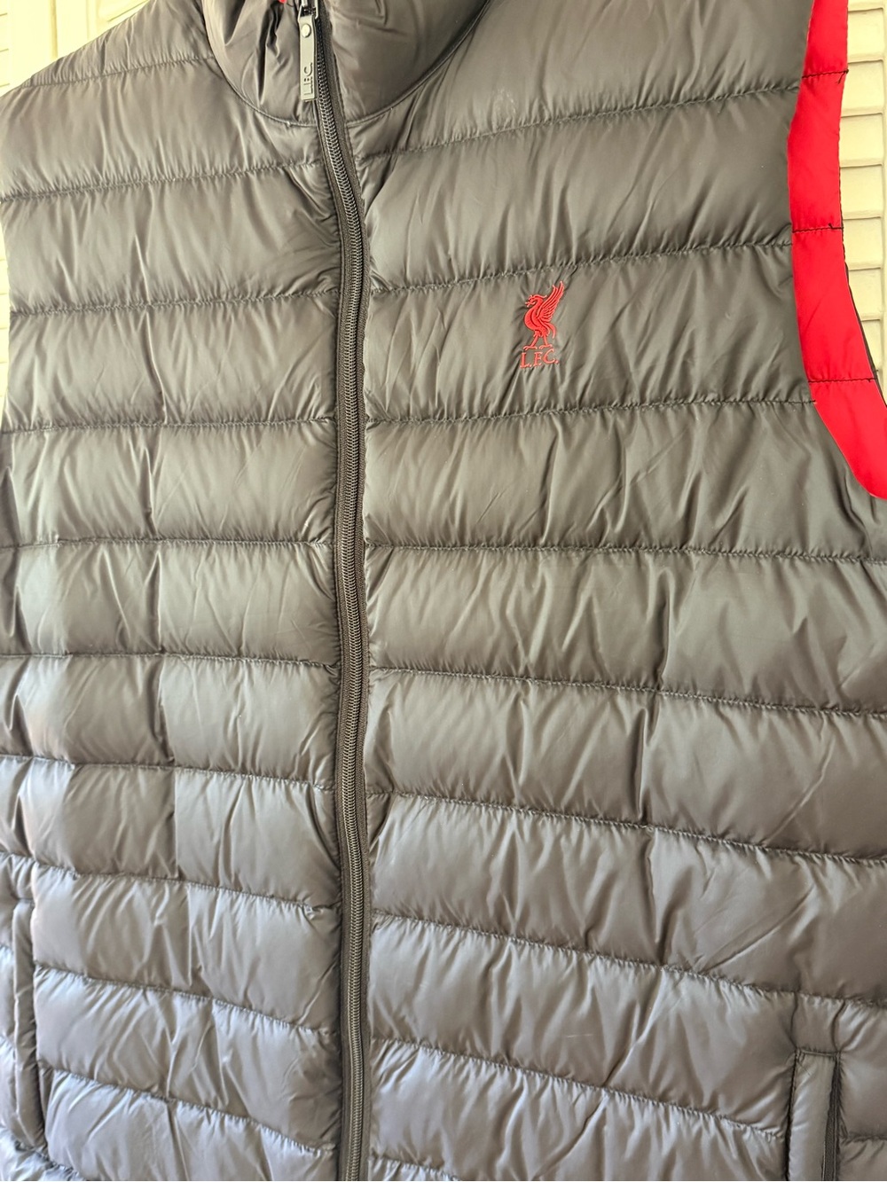 Liverpool Men's Black Quilted Vest with Red Logo Trim — XL - Picture 3 of 10